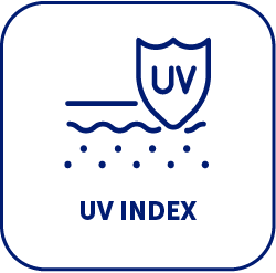 UV Index Icon Image Blue